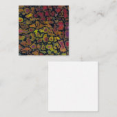 Rainbow Petrified Dinosaurier Bone Mitteilungskarte (Vorne/Hinten)