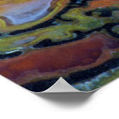 Rainbow Petrified Dinosaurier Bone Poster (Ecke)