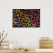 Rainbow Petrified Dinosaurier Bone Poster (Küche)