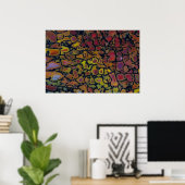 Rainbow Petrified Dinosaurier Bone Poster (Heimbüro)