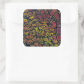 Rainbow Petrified Dinosaurier Bone Quadratischer Aufkleber (Tasche)