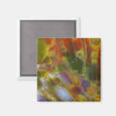 Rainbow Petrified Wood Magnet (Vorderseite/Rückseite)