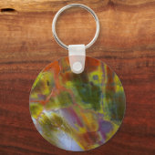 Rainbow Petrified Wood Schlüsselanhänger (Vorderseite)