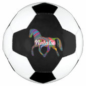 Rainbow Pferd - Ihr Name Fußball (Vorderseite)
