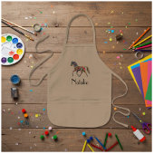 Rainbow-Pferd - Ihr Name Kinderschürze