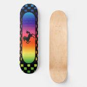 Rainbow-Pferd Skateboard (Vorderseite)