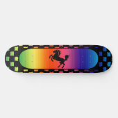 Rainbow-Pferd Skateboard (Horizontal)