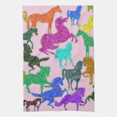 Rainbow Pferde Geschirrtuch (Vertikal)