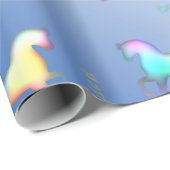 RAINBOW Pferde, Happy Birthday Geschenkpapier (Rolleneckpunkt)