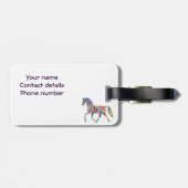 Rainbow-Pferdedesign Gepäckanhänger (Rückseite horizontal)