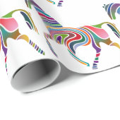 Rainbow-Pferdedesign Geschenkpapier (Rolleneckpunkt)