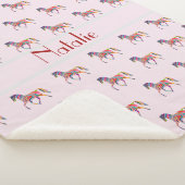 Rainbow-Pferdemuster - Name hinzufügen Sherpadecke (3/4)