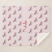 Rainbow-Pferdemuster - Name hinzufügen Sherpadecke (Vorderseite (Horizontal))