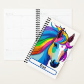 Rainbow-Pferdeplaner mit individualisierbarem Name Planer (Anzeige)