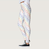 Rainbow Phantastisch Typografie Muster Leggings (Links)