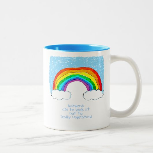 Rainbow Philosophie Zwei-Tone-Kaffee-Tasse Zweifarbige Tasse (Rechts)