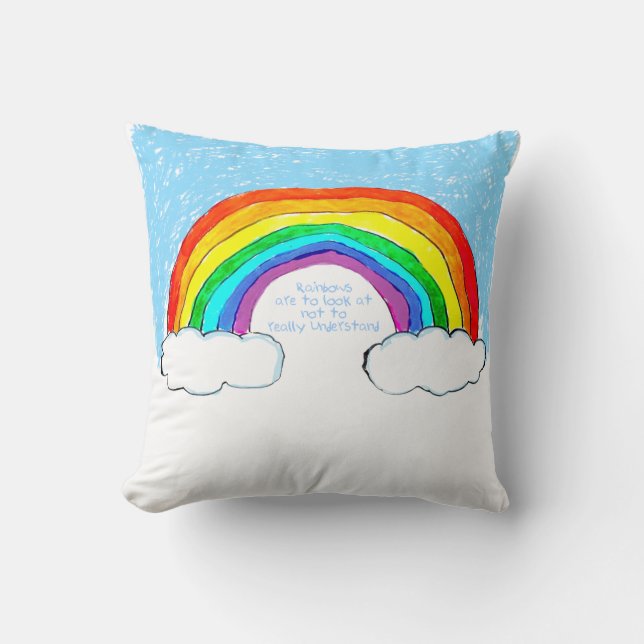 Rainbow Philosophy Throw Kissen (Vorderseite)