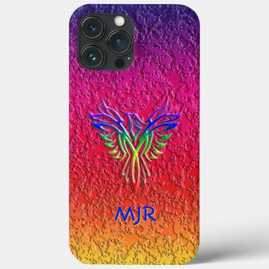 Rainbow Phoenix Rising LBGTQ+ mit Ihren Initialen Case-Mate iPhone Hülle (Rückseite)
