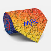 Rainbow Phoenix Rising LBGTQ+ mit Ihren Initialen Krawatte (Gerollt)