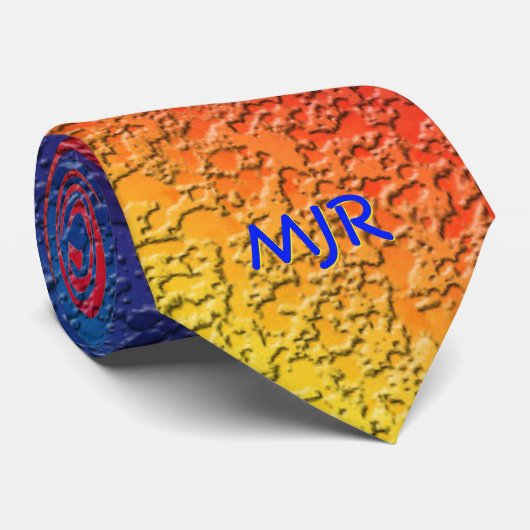 Rainbow Phoenix Rising LBGTQ+ mit Ihren Initialen Krawatte (Gerollt)