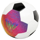 Rainbow Phoenix Rising LBGTQ+ und Name des Fußball (Dreiviertel)
