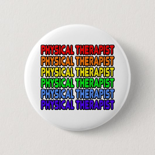 Rainbow Physiotherapeut Button (Vorderseite)
