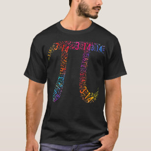 Rainbow Pi Numbers Funny Pi 314 Mathematiklehrer S T-Shirt