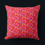 Rainbow Piano Embellished Red  Kissen<br><div class="desc">Size: Throw Pillow 20" x 20" Accent your home with custom pillows from Zazzle and make yourself the envy of the neighborhood. Made from high-quality Simplex knit fabric, these 100% polyester pillows are soft and wrinkle-free. The heavyweight stretch material provides beautiful color definition for your design while also being the...</div>