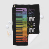 Rainbow Piano Golfhandtuch (Insitu)