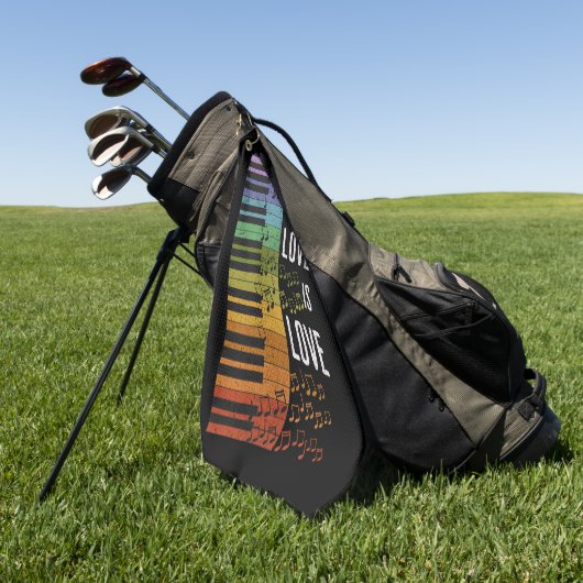 Rainbow Piano Golfhandtuch (Gras)