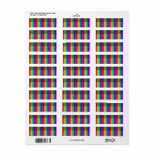 Rainbow Piano Keyboard Labels (Vorne)