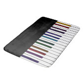 Rainbow Piano Keyboard Music Bedspread Bath Mat Badematte (Schrägansicht)