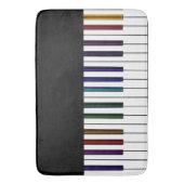 Rainbow Piano Keyboard Music Bedspread Bath Mat Badematte (Vorderseite Vertikal)
