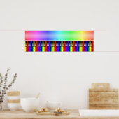Rainbow Piano Keyboard Poster (Küche)