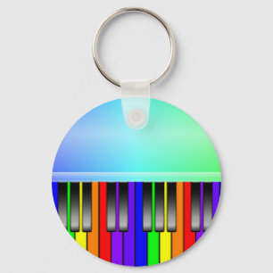 Rainbow Piano Keyboard Schlüsselanhänger