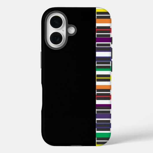 Rainbow Piano Keys Case-Mate iPhone Hülle (Rückseite)