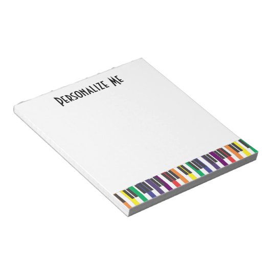 Rainbow Piano Keys Notizblock (angewinkelt)