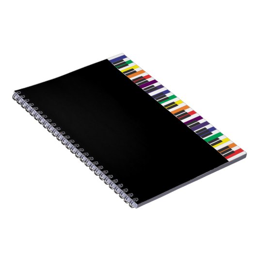 Rainbow Piano Keys Notizblock (Rechte Seite)
