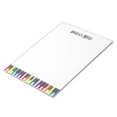 Rainbow Piano Keys Notizblock (angewinkelt)