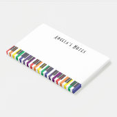 Rainbow Piano Keys Post-it Klebezettel (angewinkelt)