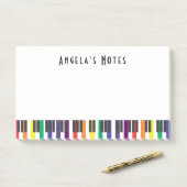 Rainbow Piano Keys Post-it Klebezettel (Auf Schreibtisch)