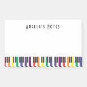 Rainbow Piano Keys Post-it Klebezettel (Vorderseite)