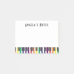 Rainbow Piano Keys Post-it Klebezettel