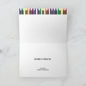 Rainbow Piano Keys Thank You Card Dankeskarte (Innenseite)