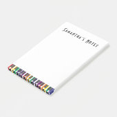 Rainbow Piano Keys, Vertikal Post-it Klebezettel (angewinkelt)