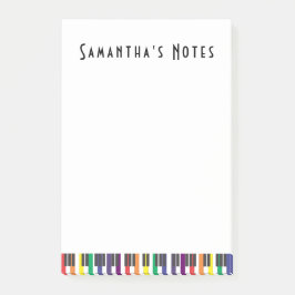 Rainbow Piano Keys, Vertikal Post-it Klebezettel