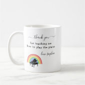 Rainbow Piano Music Teacher Apprecife Geschenk Kaffeetasse (Links)