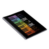Rainbow Piano Notizblock (Rechte Seite)