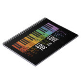 Rainbow Piano Notizblock (Linke Seite)