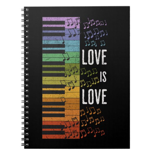 Rainbow Piano Notizblock (Vorderseite)